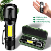 Mini Rechargeable LED Flashlight High Power Zoom Torch Outdoor Camping-TI00768-Veeddydropshipping